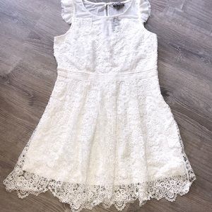 Party or any occasion JGEE white lace dress.